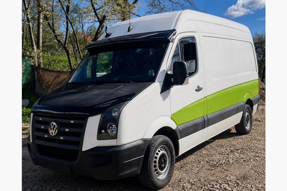Volkswagen Crafter 2006–2016 Voorruitvisier V-4 (zwart hoogglans, 5 mm) Foto 2