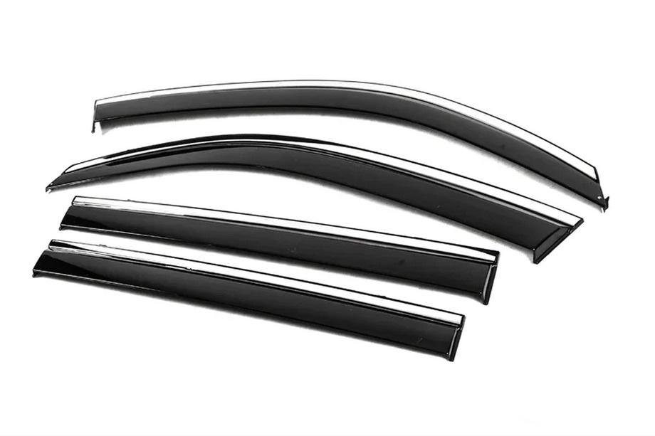 Lexus LX570/450d 2008–2022 Raamwindschermen met chromen sierlijst Niken Luxury (2008-2015, 4 stuks) Foto 2