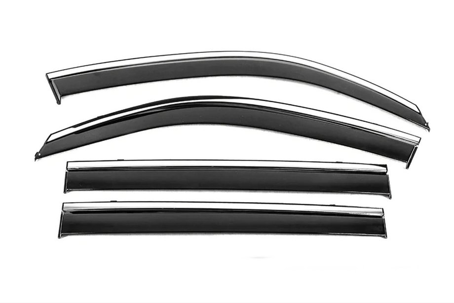 Toyota Land Cruiser 200 2007–2021 Windschermen met chromen sierlijst Niken Luxury (4 stuks) Foto 2