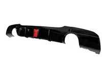BMW 3-serie E90/E91 2005–2011 Achterbumperdiffuser voor dubbele enkele uitlaat met LED (voor M-Sport, ABS) foto 2
