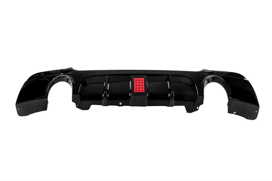 BMW 3-serie E92/E93 2006–2013 Achterbumperdiffuser voor dubbele enkele uitlaat met LED (voor M-Sport, ABS) Foto 4