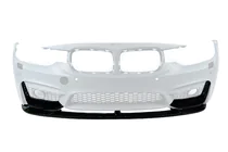 BMW 3 Serie F30/F31 2012–2019 Front lip spoiler BM (voor M3-LOOK, hoogglans zwart) foto 2