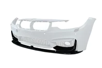 BMW 3 Serie F30/F31 2012–2019 Front lip spoiler BM (voor M3-LOOK, hoogglans zwart) foto 1