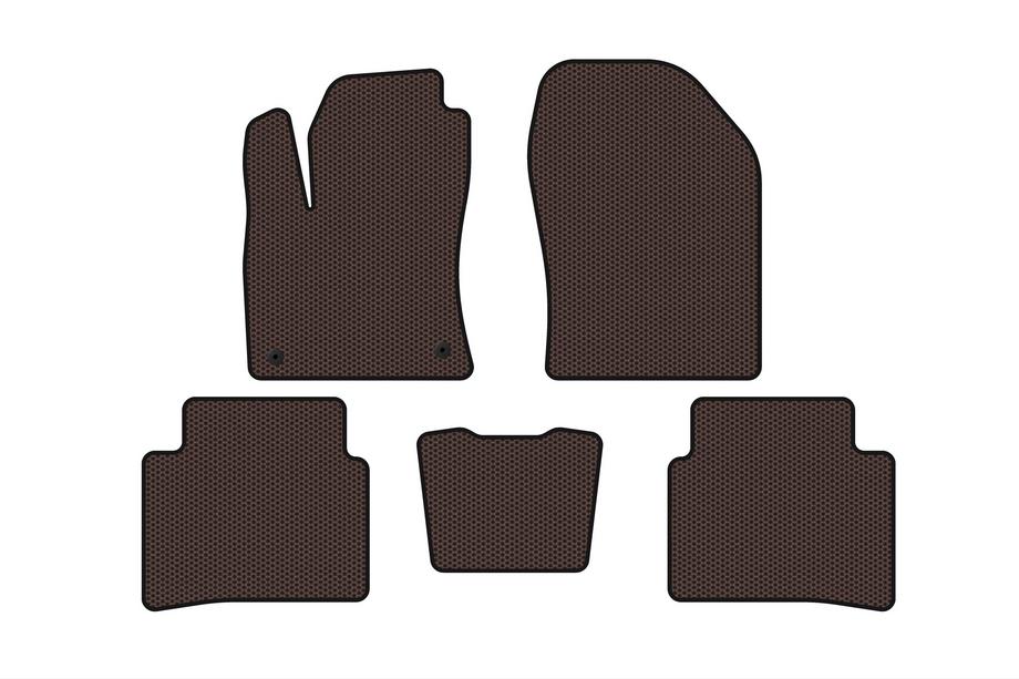 Toyota Prius 2015–2022 Rubberen automatten Carsuit (LB, bruin) Foto 1