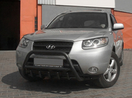 Hyundai Santa Fe 2 2006–2012 Bullbar WT003 Black (RVS) foto 3