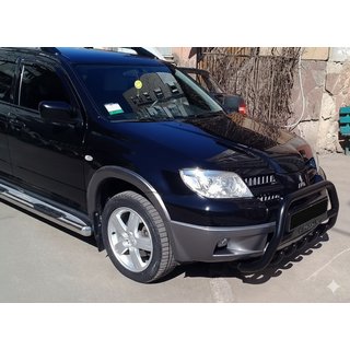 Bullbar WT004 Black (RVS) Mitsubishi Outlander 2001–2006 foto 4