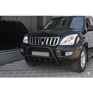 Lage bullbar WT003 Black (roestvrij staal) Toyota Land Cruiser Prado 120 2002–2009 foto 1