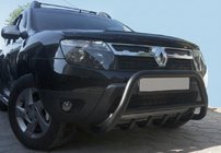 Renault Duster 2008–2017 Bullbar zonder logo WT003 Black (RVS) foto 3