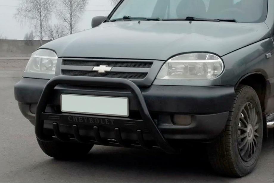 Chevrolet Niva 1998–2020 Bullbar WT004 Black (RVS) Image