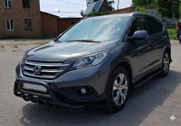 Honda CRV 2012–2016 Frontbeschermbeugel WT003 Black (RVS) foto 4