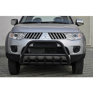 Frontbeschermbeugel WT003 Black (RVS) Mitsubishi Pajero Sport 2008–2015 foto 3