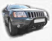 Jeep Grand Cherokee WK 2004–2010 Bullbar WT003 Black foto 1