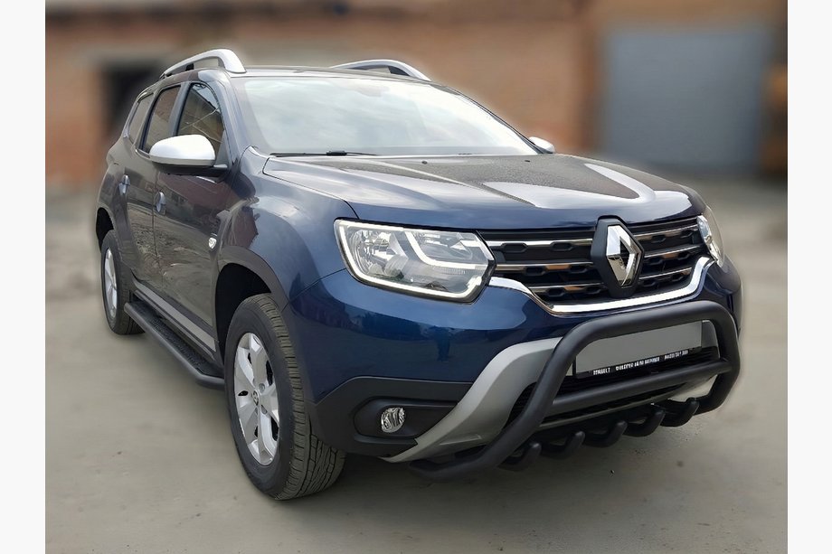 Renault Duster 2018–2024 Bullbar zonder logo WT003 Black (RVS) Image