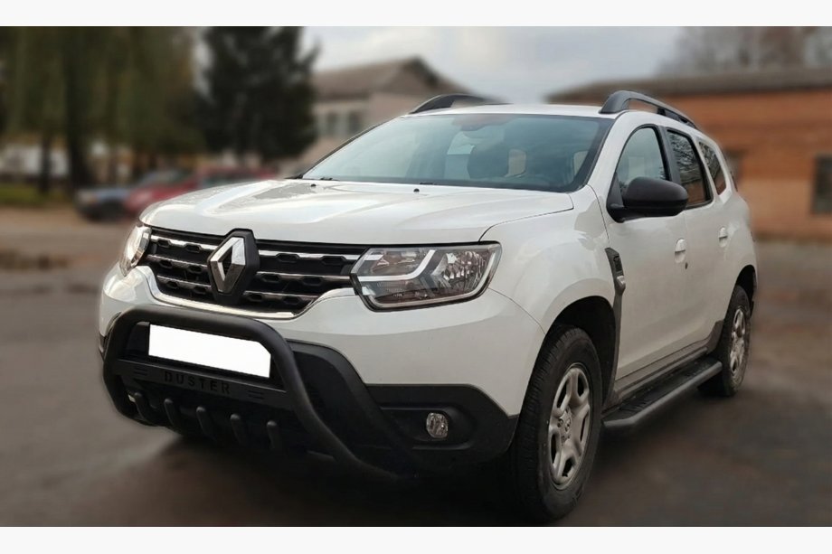 Renault Duster 2018–2024 Bullbar met opschrift WT004 Black (roestvrij staal) Image