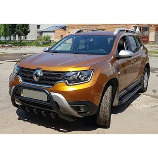 Bullbar zonder logo WT003 Black (RVS) Dacia Duster 2018–2024 foto 4