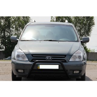 Bullbar WT003 Black (RVS) Kia Carnival 2002–2013 foto 1