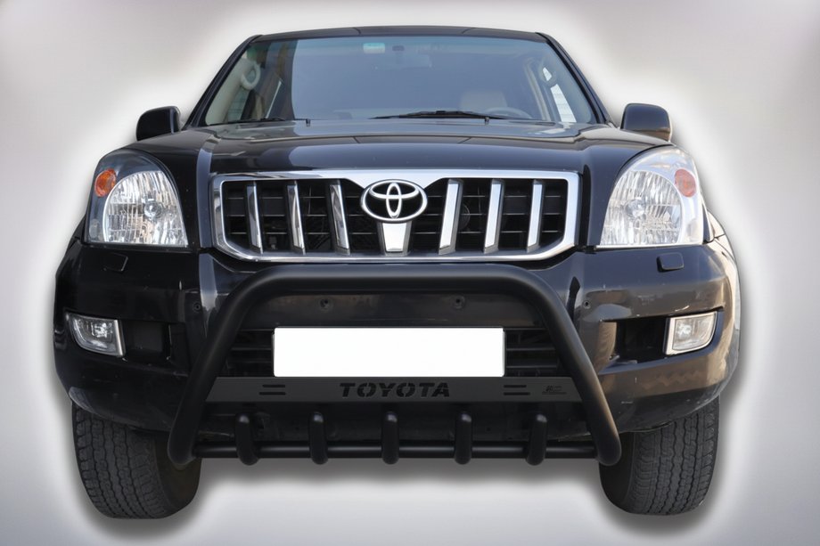 Toyota Land Cruiser Prado 120 2002–2009 Bullbar WT004 Black (RVS) Image