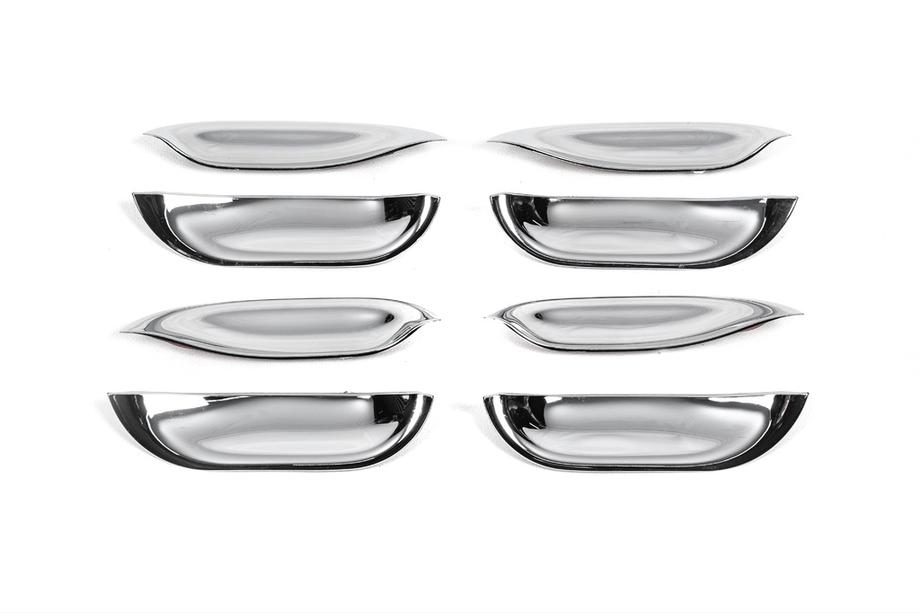 Mercedes S-class W140 1991–1998 Chrom deurgreepschalen (set van 4, kunststof) Image