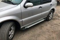 Mercedes ML W163 1997–2005 Side steps Allmond Grey (2 stuks, aluminium) foto 7