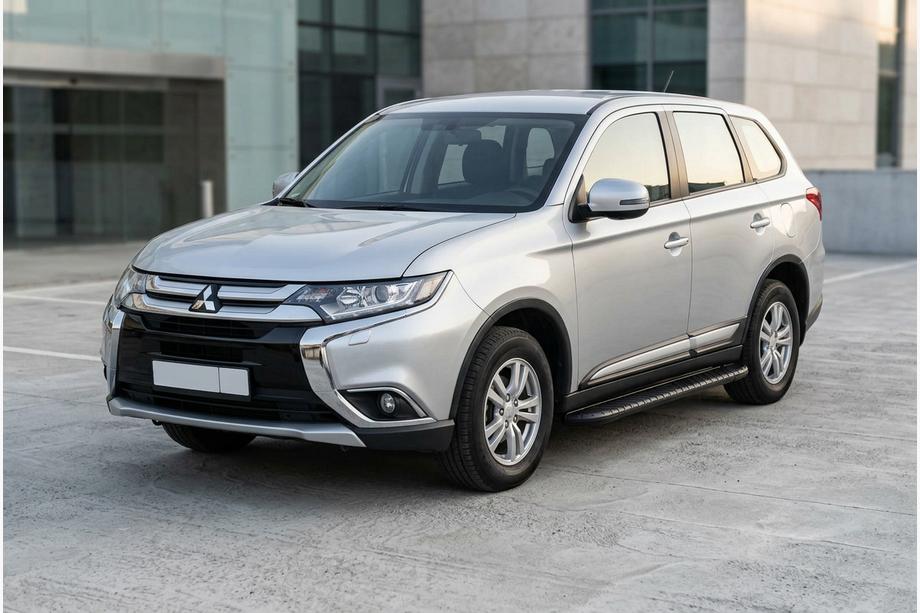 Mitsubishi Outlander 2012–2021 Bosphorus Black side steps (2 st., aluminium) Image