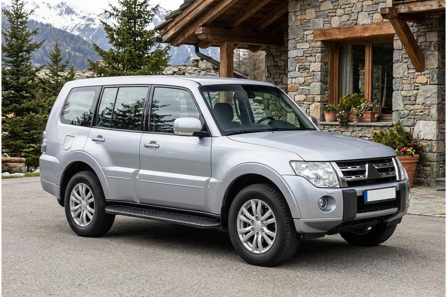 Mitsubishi Pajero Wagon IV 2006–2021 Bosphorus Black side steps (2 st., aluminium) Image