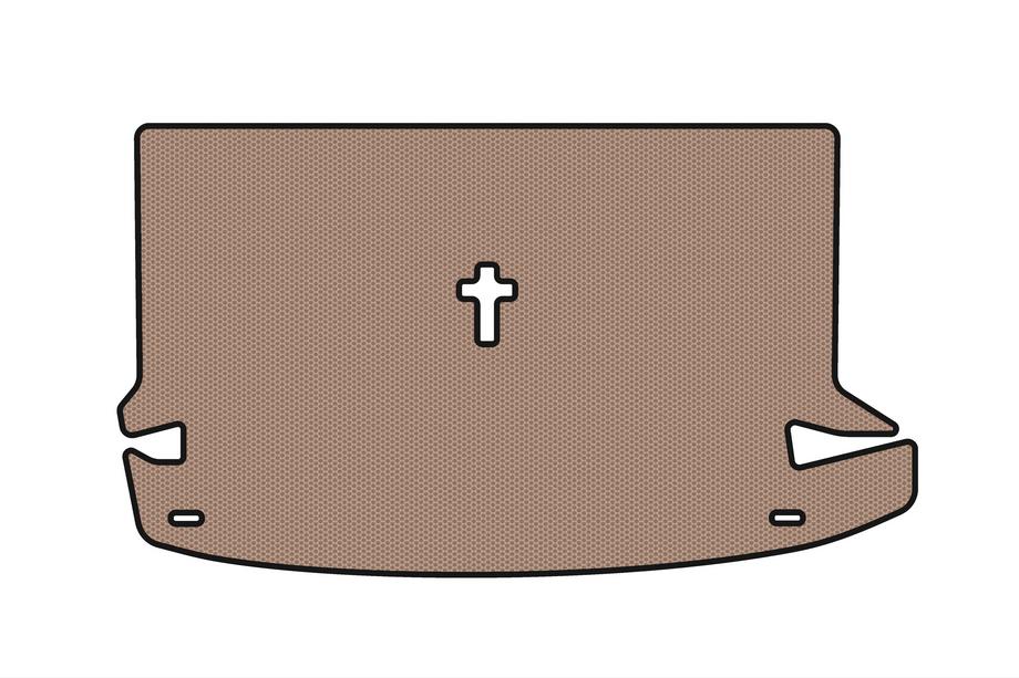 Dacia Lodgy 2012–2022 Rubberen kofferbakmat Carsuit (7-zits, beige) Foto 1