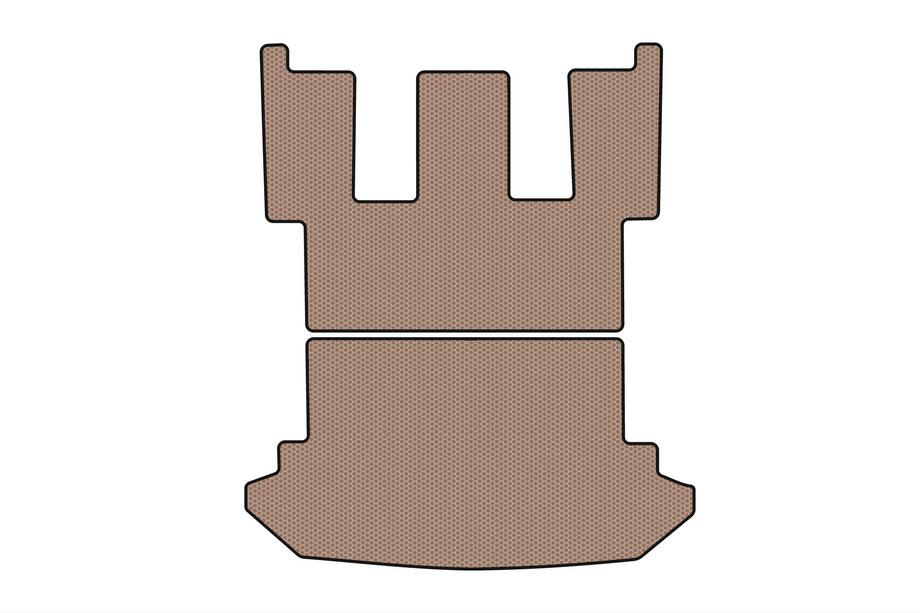Peugeot 807 2002–2014 Rubberen kofferbakmat Carsuit (Beige) Foto 1