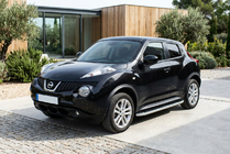 Nissan Juke 2010–2019 Side steps Tayga Grey (set van 2, aluminium) foto 1