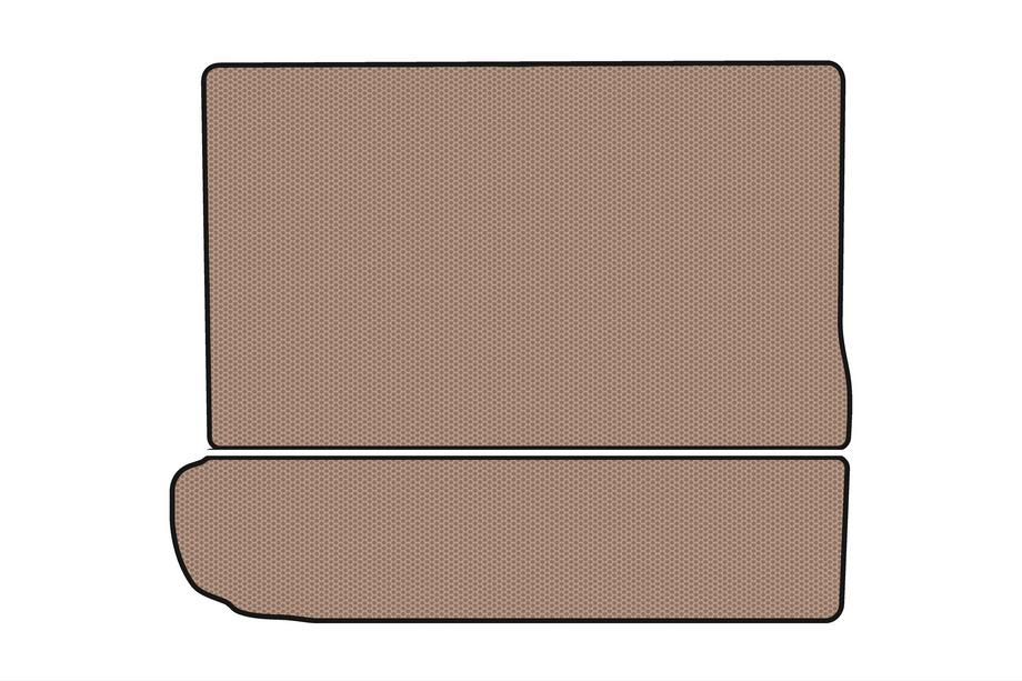 Citroen C-4 Picasso 2013–2022 Rubberen kofferbakmat Carsuit (3e zitrij neergeklapt, beige) Foto 1