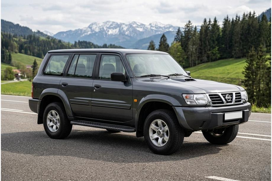 Nissan Patrol Y61 1997–2011 Bosphorus Black side steps (2 st., aluminium) Image