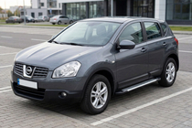 Nissan Qashqai 2007–2010 Side steps Line (2 stuks, aluminium) foto 1