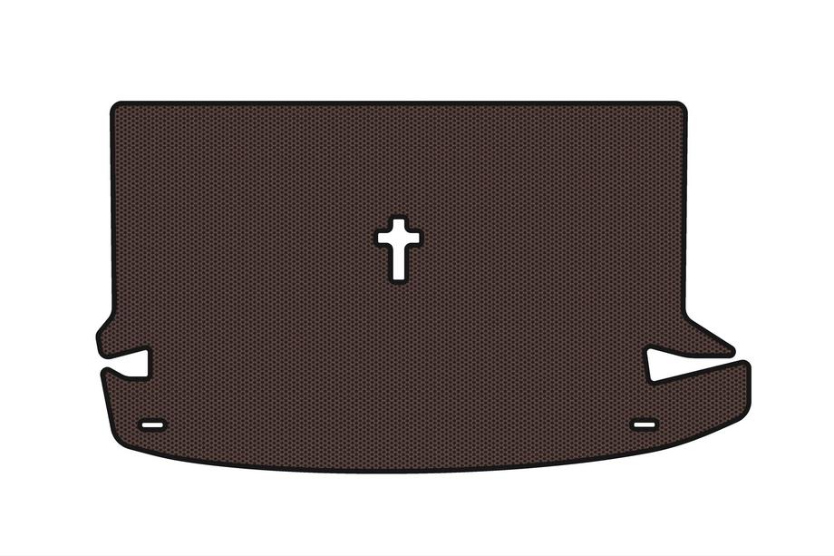 Dacia Lodgy 2012–2022 Rubberen kofferbakmat Carsuit (7-zits, bruin) Image