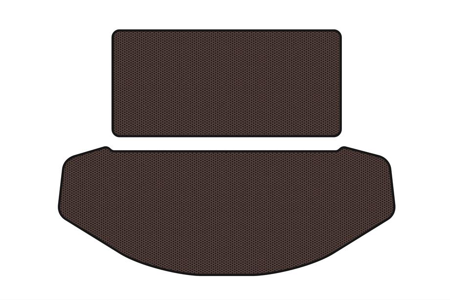 Mazda CX-9 2017– Rubberen kofferbakmat Carsuit (rugleuning + kofferbak, 7-zits, bruin) Image