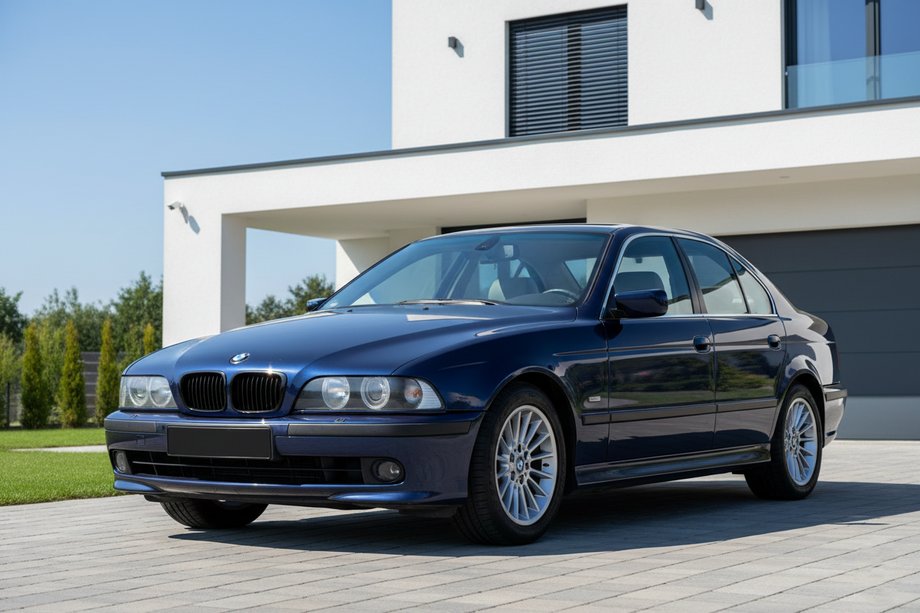 BMW 5 Serie E39 1996–2003 1-Bar niergrille (2000-2003, hoogglans zwart) Image