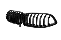 BMW 8-serie G14/G15/G16 2018– Nierroosters 1-Bar (2018-2022, hoogglans zwart) foto 3