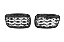 BMW X6 E71 2008–2014 Nieren grille Diamond Black (glans zwart) foto 5