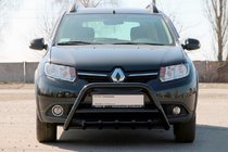 Renault Sandero 2013–2022 Bullbar WT003 Black (RVS) foto 2