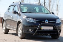 Renault Sandero 2013–2022 Bullbar WT003 Black (RVS) foto 3