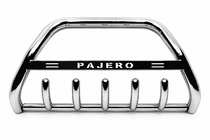 Mitsubishi Pajero Wagon IV 2006–2021 Bullbar WT004 (RVS) foto 1