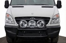 Mercedes Sprinter W906 2006–2018 Hoge bullbar WT018 Black (RVS) foto 1