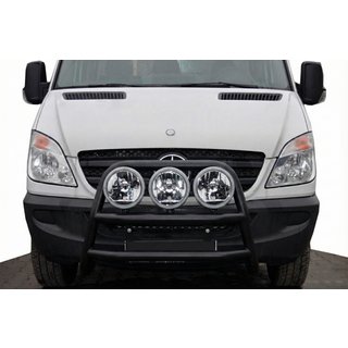 Hoge bullbar WT018 Black (RVS) Mercedes Sprinter W906 2006–2018 foto 1