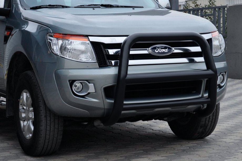 Ford Ranger 2011–2022 Voorbescherming WT018 Black (RVS) Image