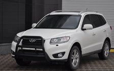 Hyundai Santa Fe 2 2006–2012 Bullbar WT018 Black (RVS) foto 3