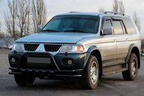 Mitsubishi Pajero Sport 1996–2007 Voorbullbar ST015WT Black (roestvrij staal) foto 1