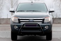 Ford Ranger 2011–2022 RVS frontbeugel WT022 Black (roestvrij staal) foto 1
