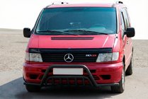 Mercedes Vito W638 1996–2003 Bullbar met zijbeugels WT002 Plus Black (RVS) foto 1