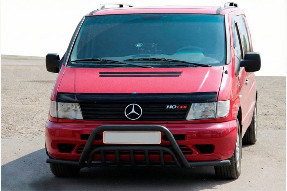 Mercedes Vito W638 1996–2003 Bullbar met zijbeugels WT002 Plus Black (RVS) Image