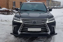 Lexus LX570/450d 2008–2022 Frontbeschermbeugel ST014 Black (2015+, RVS) foto 2