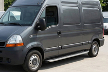 Renault Master 1998–2010 Fullmond side steps (2 stuks, aluminium) foto 1