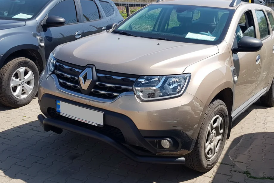 Dacia Duster 2018–2024 Voor bullbar WT008 Black (RVS) Image